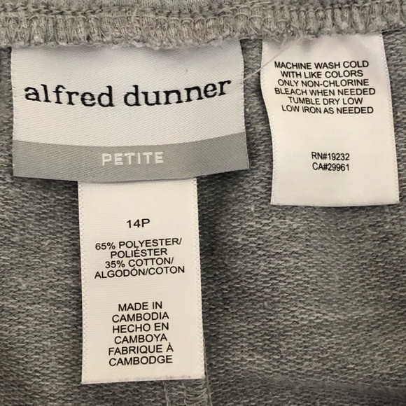Alfred Dunner Elastic Waist Trousers 2 Pockets - Picture 2 of 3